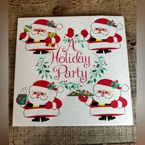 VTG Christmas SANTA- A Holiday Party Invitation Cards (14) Dixie Kitschy